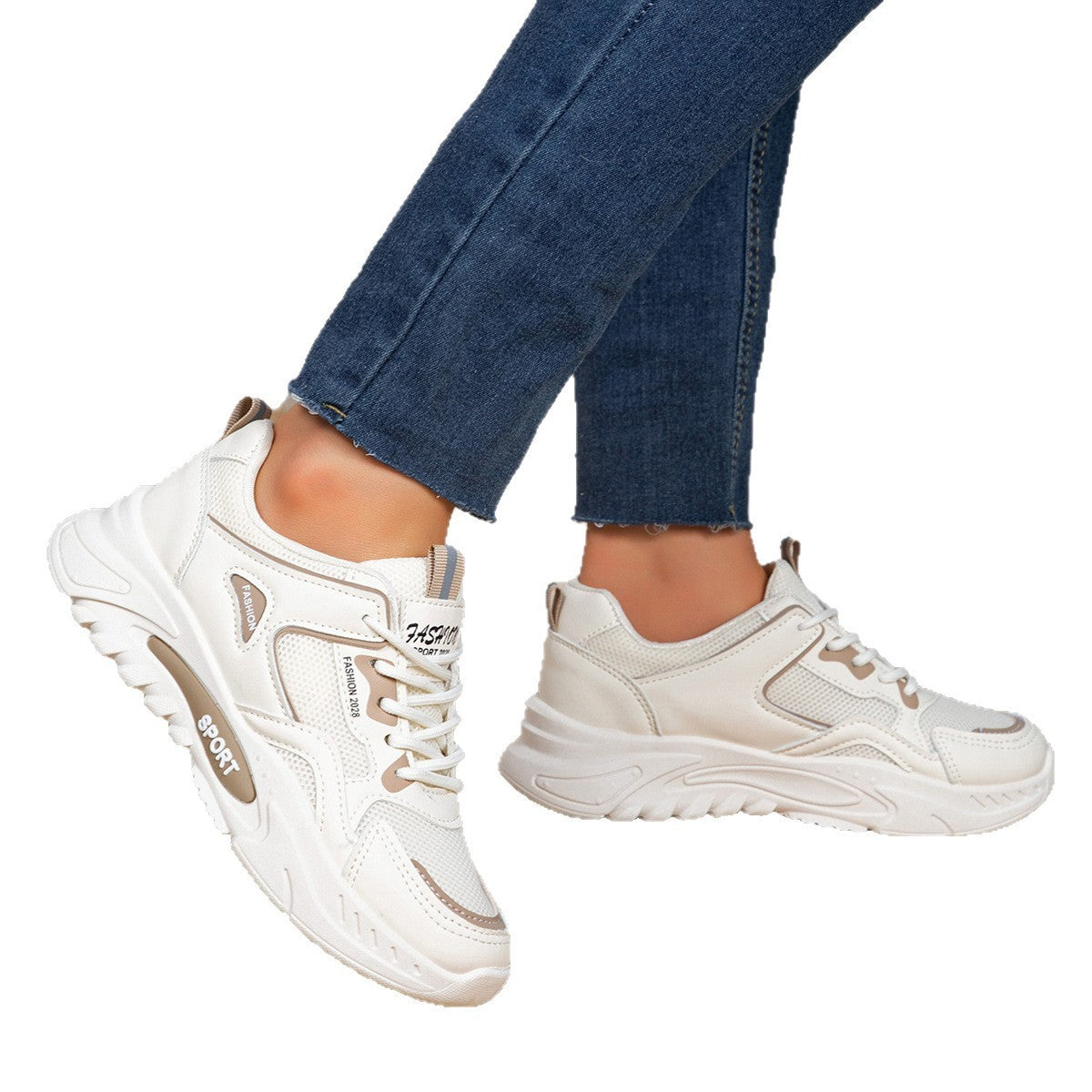 Sneakers légères talon plat