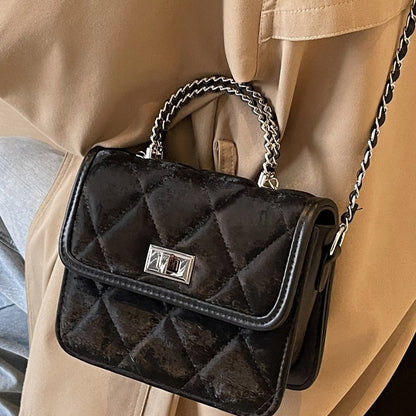 Sac messenger pour femme avec chaîne décorative