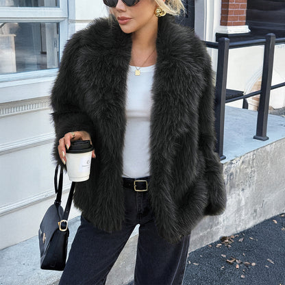 Manteau Doux à Manches Longues