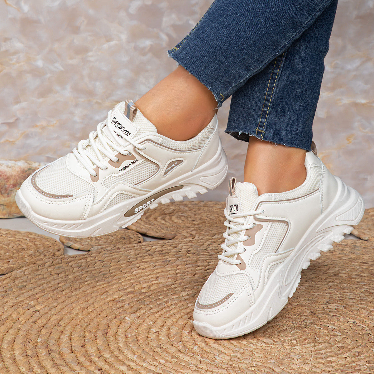 Sneakers légères talon plat