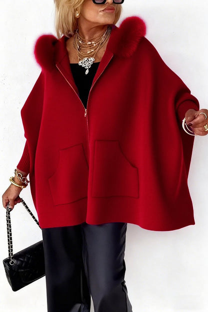 Cardigan à capuche en maille, chaud et confortable pour femme