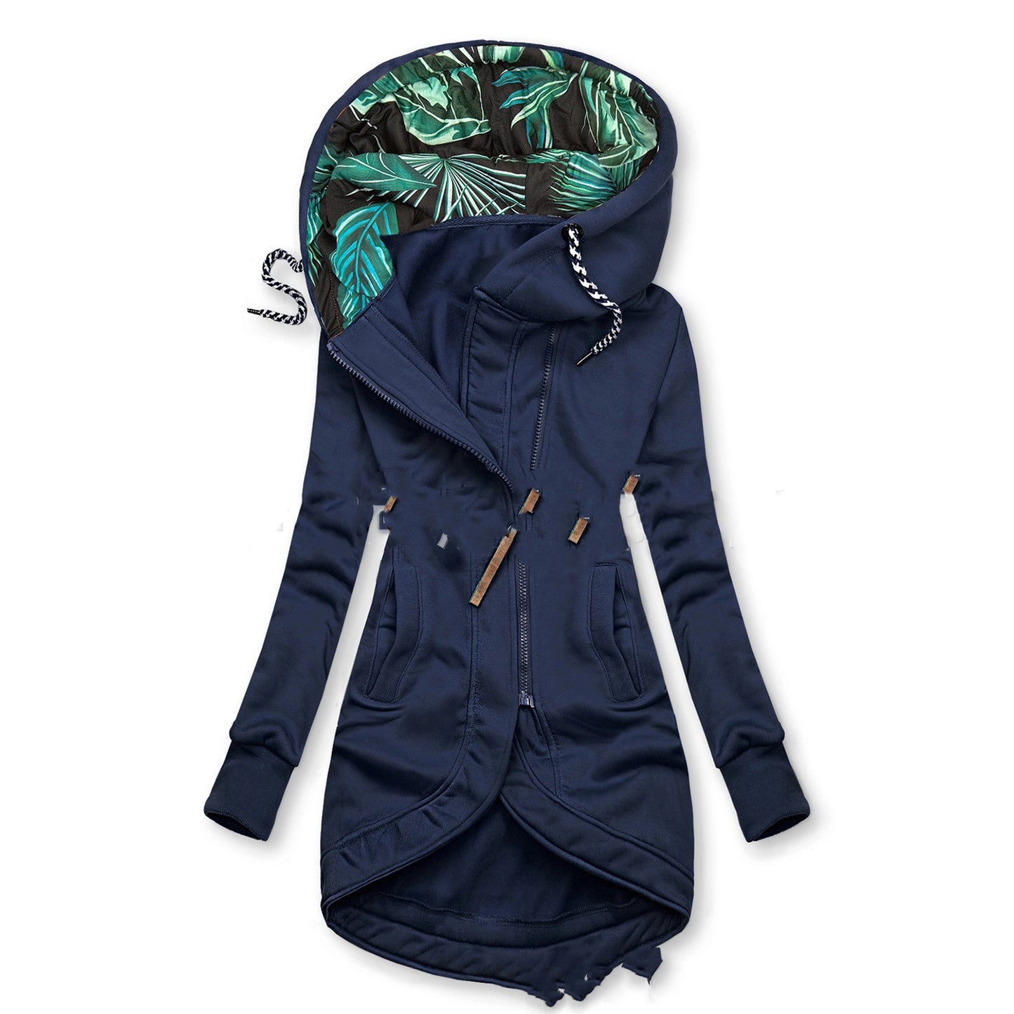 Veste Hiver Unicolore à Capuche