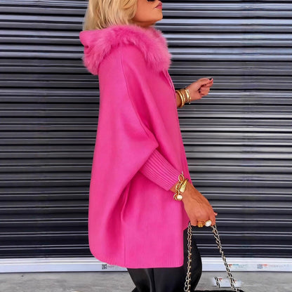 Cardigan à capuche en maille, chaud et confortable pour femme