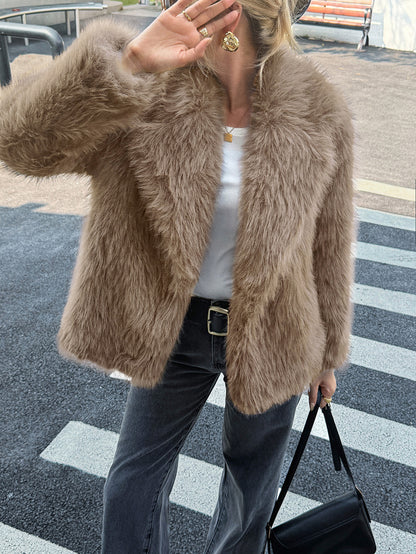 Manteau Doux à Manches Longues