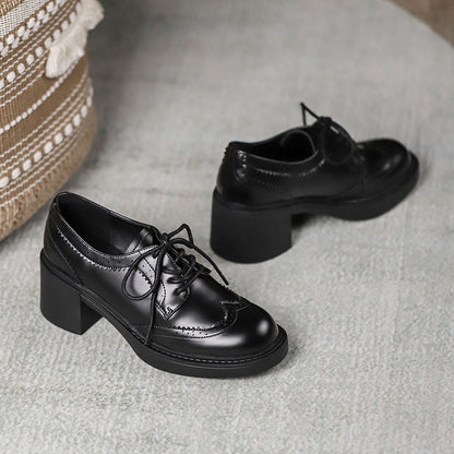 Derbies femme style brogue