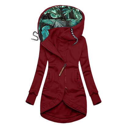 Veste Hiver Unicolore à Capuche