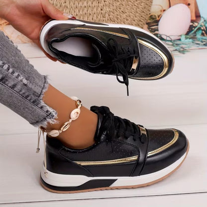 Sneakers casual à sequins semelle plateforme